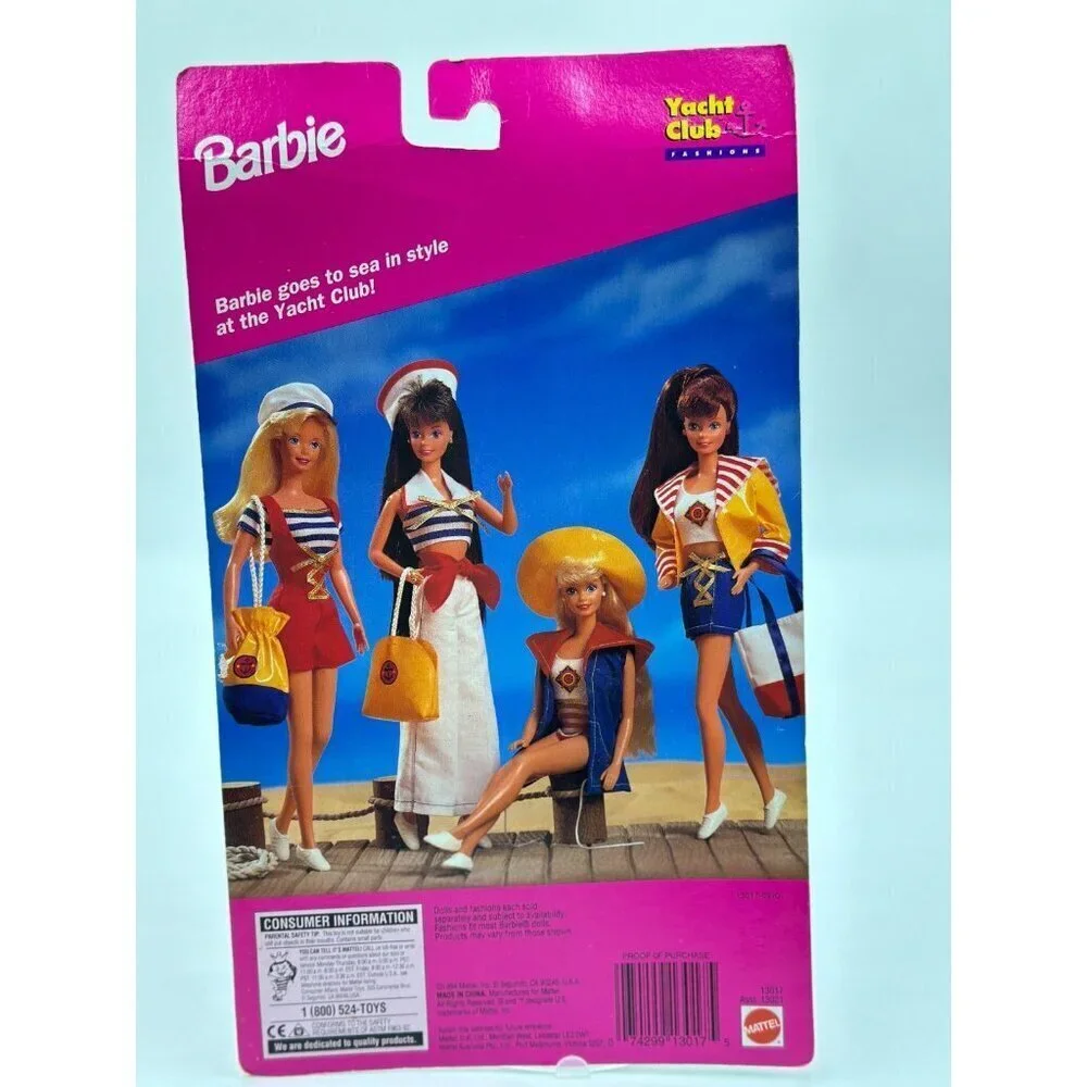 Vintage 1994 NIP Barbie Mattel Yacht Club Fashions 13021 Shortall outfit shoes